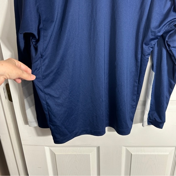 Adidas Bucknell 1/4 zip, size M, Primeblue (made with ocean plastic), collegiate - Picture 8 of 15